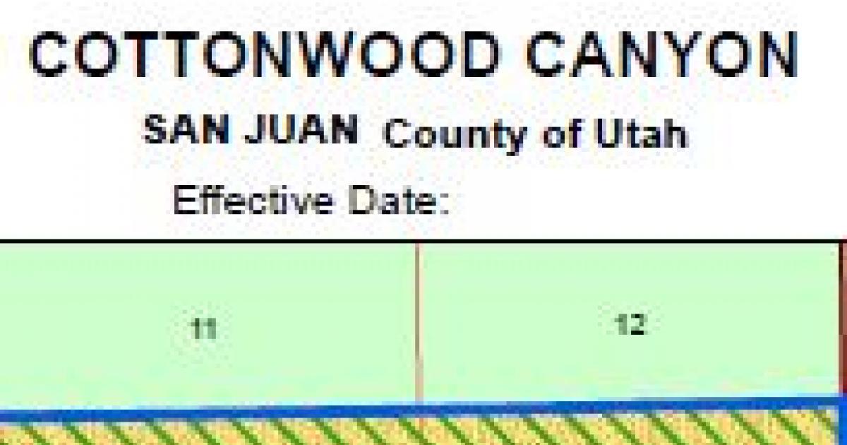 Cottonwood Canyon Agreement Map Bureau of Land Management